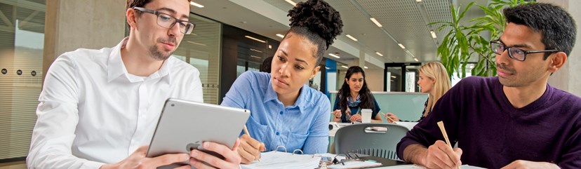 Students in a discussion