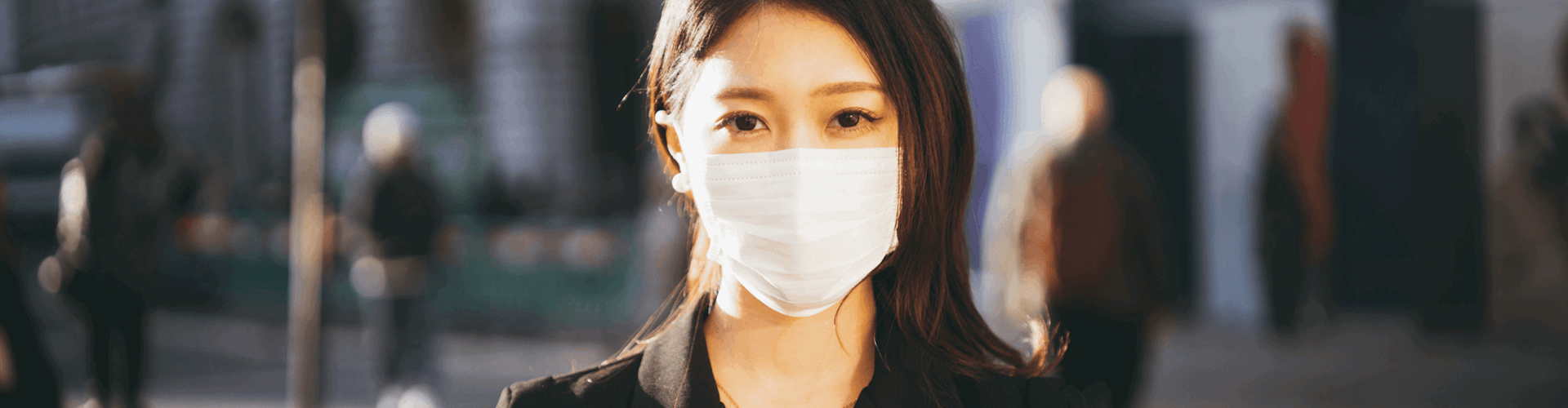 Woman wearing mask