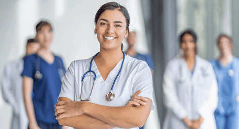 A student studying and taking notes